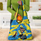 African Art Viva Underground Psychedelic Vintage Style Grocery Bag