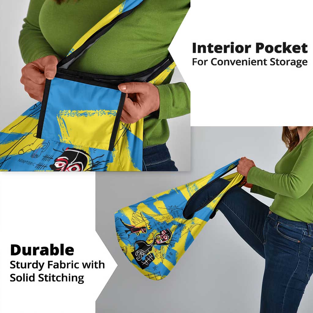 African Art Viva Underground Psychedelic Vintage Style Grocery Bag