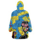 African Art Viva Underground Psychedelic Vintage Style KId Wearable Blanket Hoodie