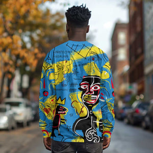 African Art Viva Underground Psychedelic Vintage Style Long Sleeve Shirt DT02