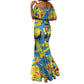 African Art Viva Underground Psychedelic Vintage Style Mermaid Dress