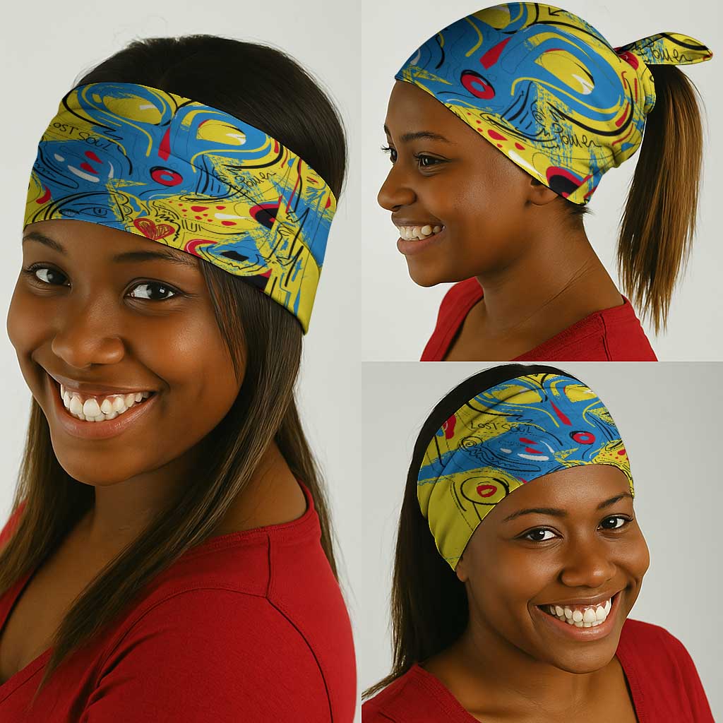 African Art Viva Underground Psychedelic Vintage Style Neck Gaiter - African Pride