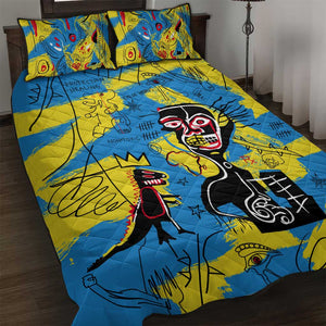 African Art Viva Underground Psychedelic Vintage Style Quilt Bed Set