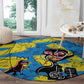 African Art Viva Underground Psychedelic Vintage Style Round Carpet