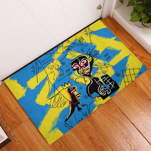 African Art Viva Underground Psychedelic Vintage Style Rubber Doormat