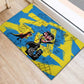 African Art Viva Underground Psychedelic Vintage Style Rubber Doormat
