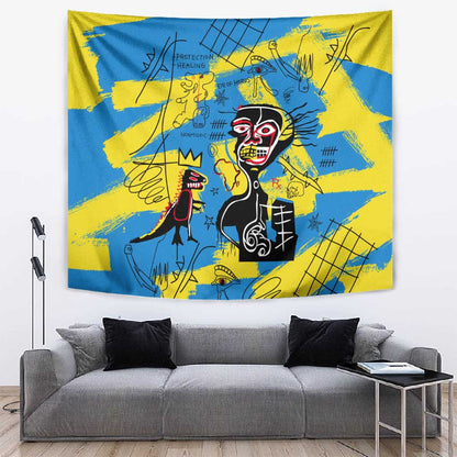 African Art Viva Underground Psychedelic Vintage Style Tapestry