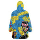 African Art Viva Underground Psychedelic Vintage Style Wearable Blanket Hoodie