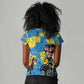 African Art Viva Underground Psychedelic Vintage Style Women V-Neck T-Shirt