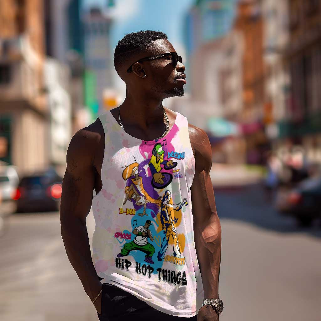 Common Rapper Tank Top 4 Elements Of Hip Hop Men Tank Top by AfricanPride
