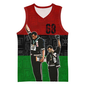 Mexico City 1968 African American Basketball Jersey Black Power Salute - African Pride