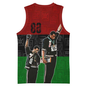 Mexico City 1968 African American Basketball Jersey Black Power Salute - African Pride
