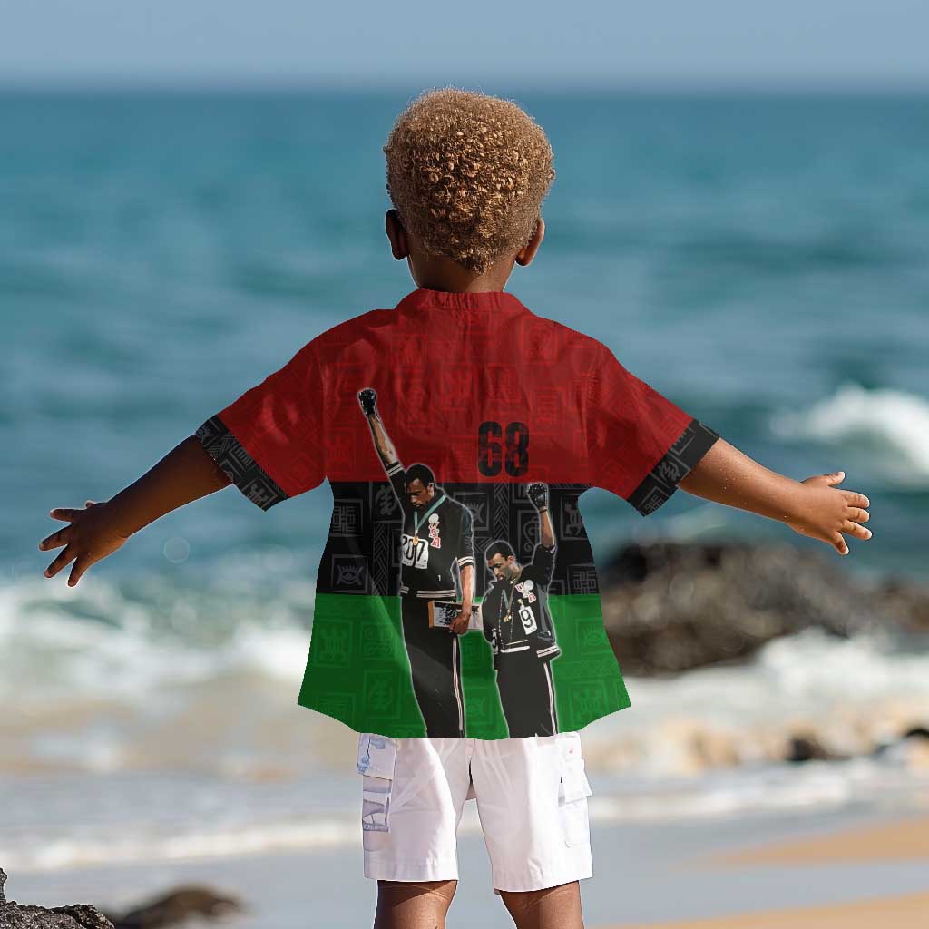 Mexico City 1968 African American Kid Hawaiian Shirt Black Power Salute