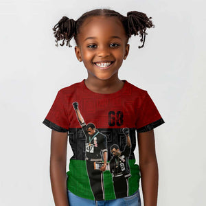 Mexico City 1968 African American Kid T shirt Black Power Salute