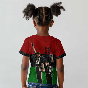 Mexico City 1968 African American Kid T shirt Black Power Salute
