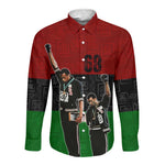 Mexico City 1968 African American Long Sleeve Button Shirt Black Power Salute