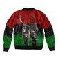Mexico City 1968 African American Sleeve Zip Bomber Jacket Black Power Salute