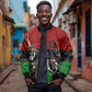 Mexico City 1968 African American Sleeve Zip Bomber Jacket Black Power Salute