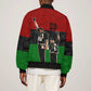 Mexico City 1968 African American Sleeve Zip Bomber Jacket Black Power Salute