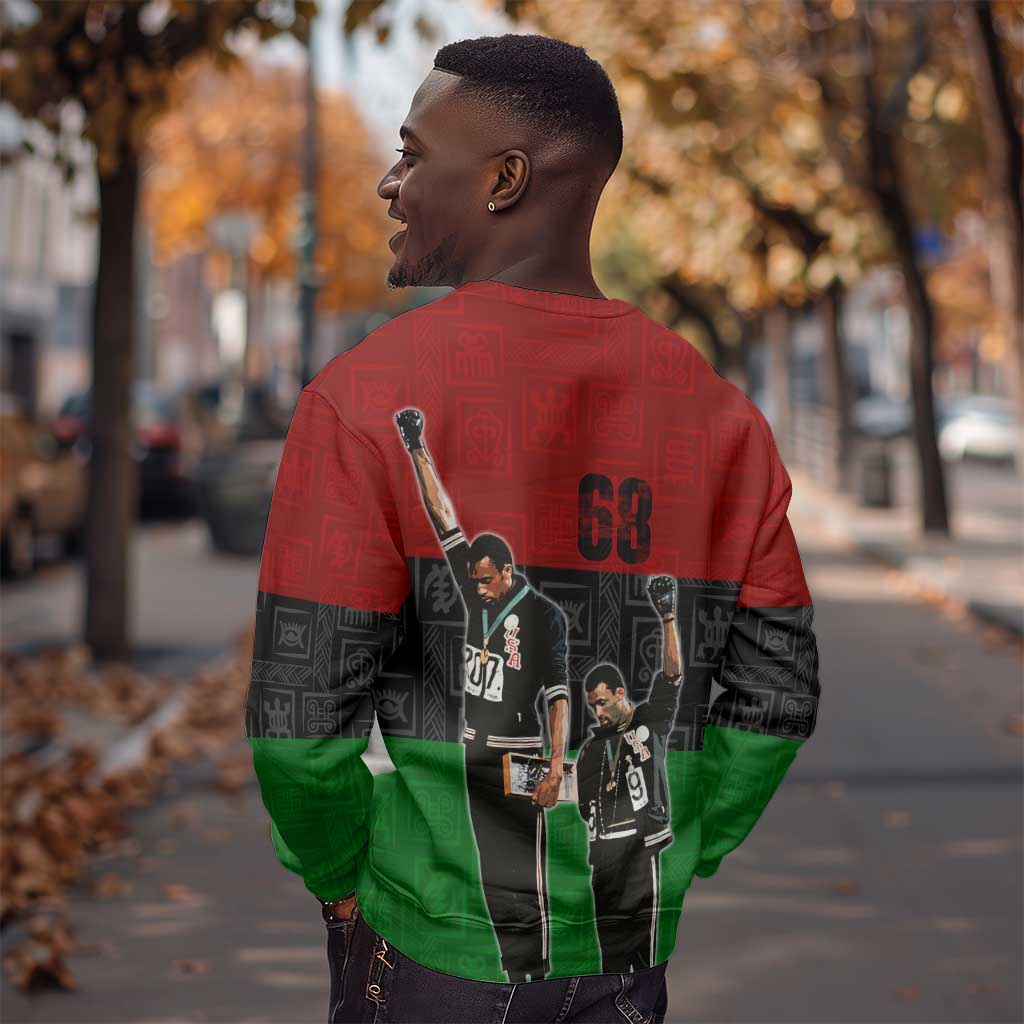 Mexico City 1968 African American Sweatshirt Black Power Salute