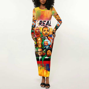 The Real G's Long Sleeve Bodycon Dress Civil Rights Leaders DT02