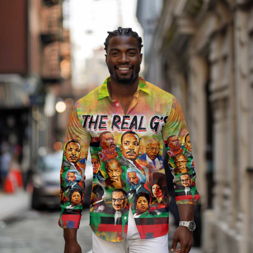 The Real G's Long Sleeve Button Shirt Civil Rights Leaders
