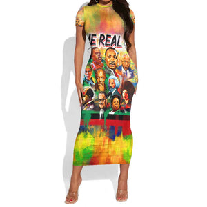 The Real G's Short Sleeve Bodycon Dress Civil Rights Leaders DT02