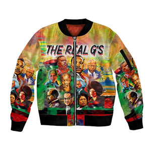 The Real G's Sleeve Zip Bomber Jacket Civil Rights Leaders