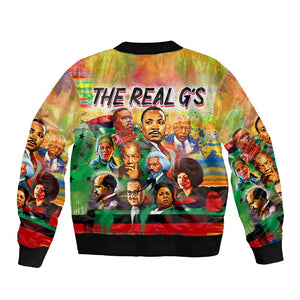 The Real G's Sleeve Zip Bomber Jacket Civil Rights Leaders