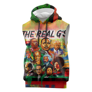 The Real G's Sleeveless Hoodie Civil Rights Leaders - African Pride