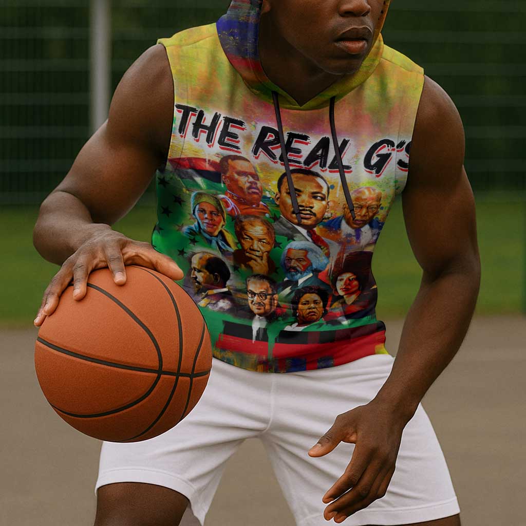 The Real G's Sleeveless Hoodie Civil Rights Leaders - African Pride