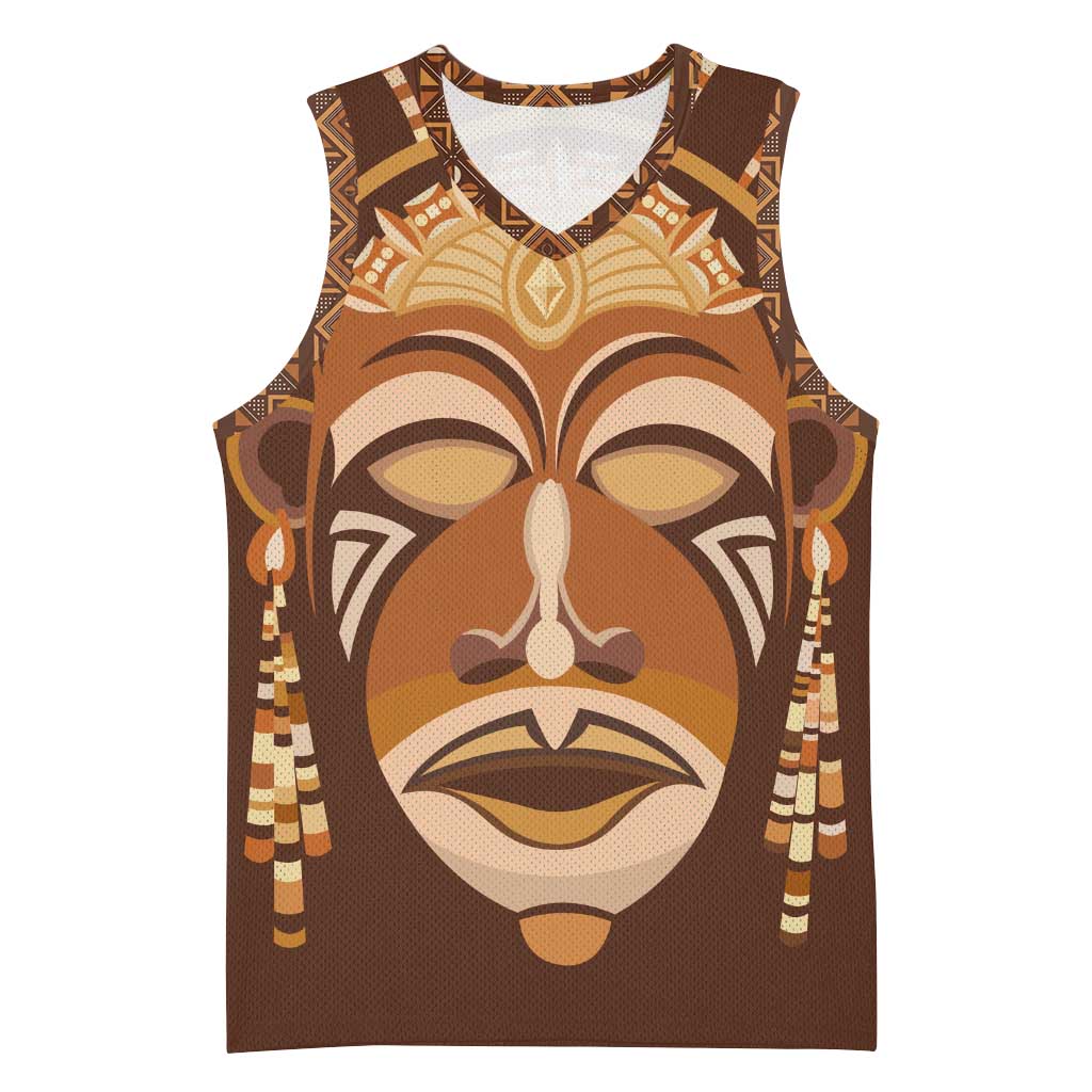African Women Basketball Jersey Tribal Ethnic Mask - African Pride