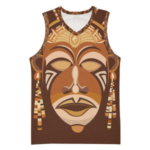 African Women Basketball Jersey Tribal Ethnic Mask - African Pride