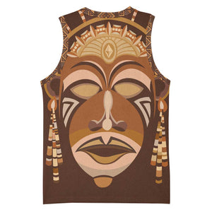 African Women Basketball Jersey Tribal Ethnic Mask - African Pride