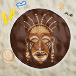 African Women Beach Blanket Tribal Ethnic Mask