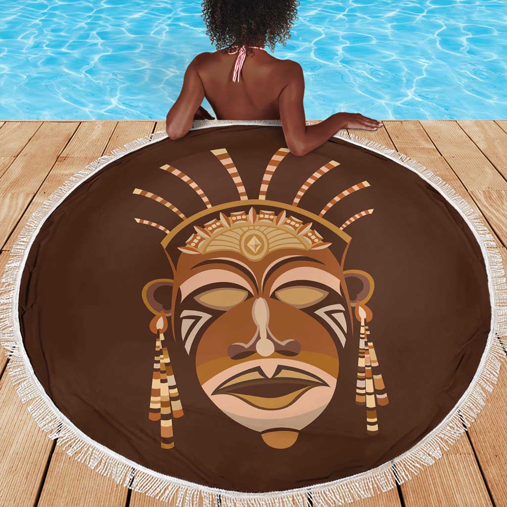 African Women Beach Blanket Tribal Ethnic Mask