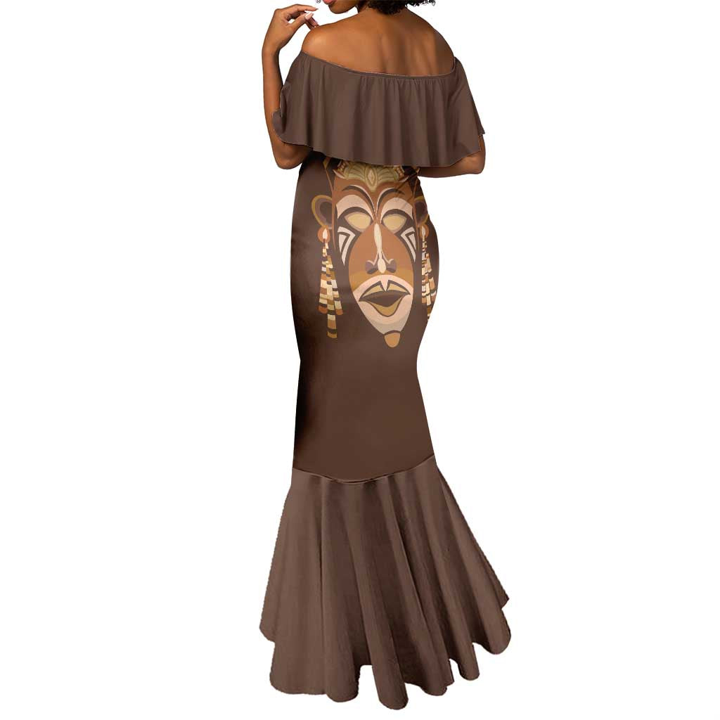 African Women Mermaid Dress Tribal Ethnic Mask