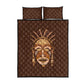 African Women Quilt Bed Set Tribal Ethnic Mask