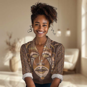 African Women Women Casual Shirt Tribal Ethnic Mask DT02