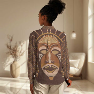African Women Women Casual Shirt Tribal Ethnic Mask DT02