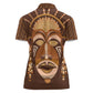 African Women Women Polo Shirt Tribal Ethnic Mask