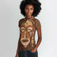 African Women Women Polo Shirt Tribal Ethnic Mask