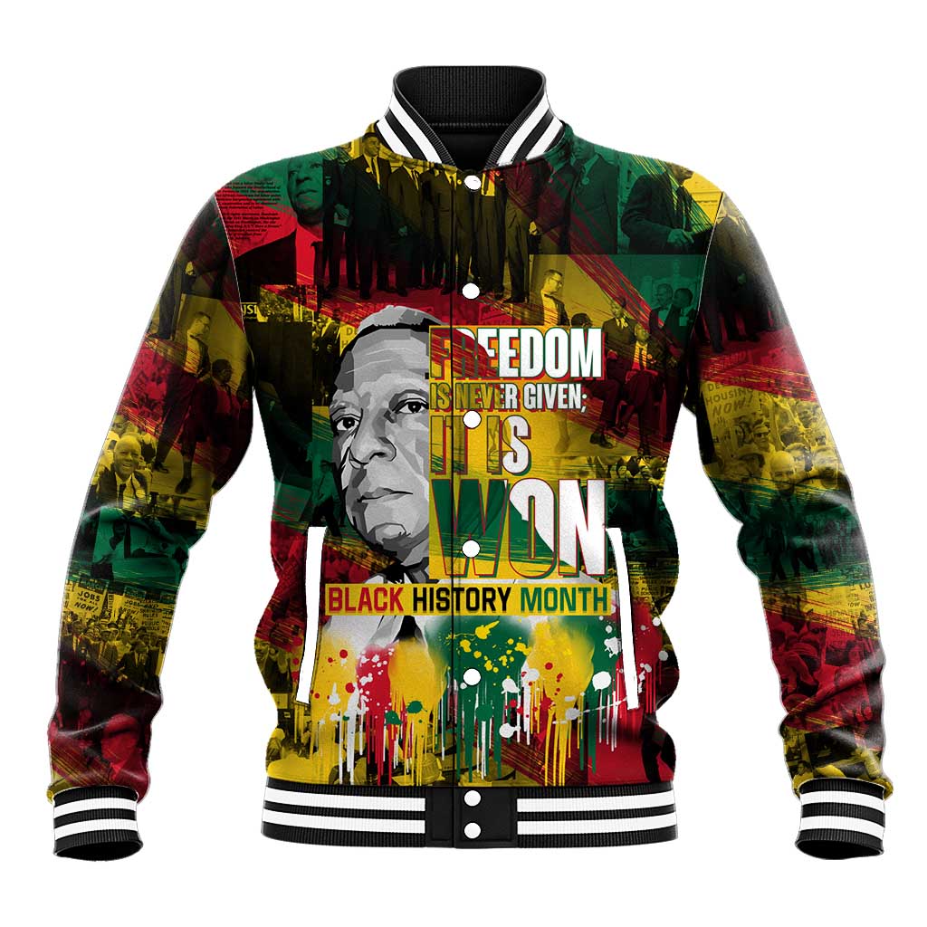 Freedom Is Never Given It Is Won Baseball Jacket Asa Philip Randolph DT02