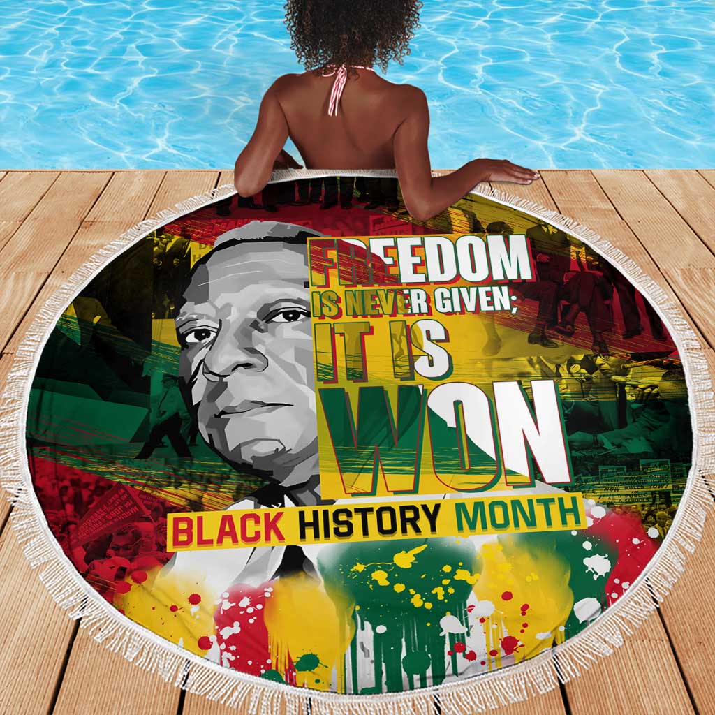 Freedom Is Never Given It Is Won Beach Blanket Asa Philip Randolph