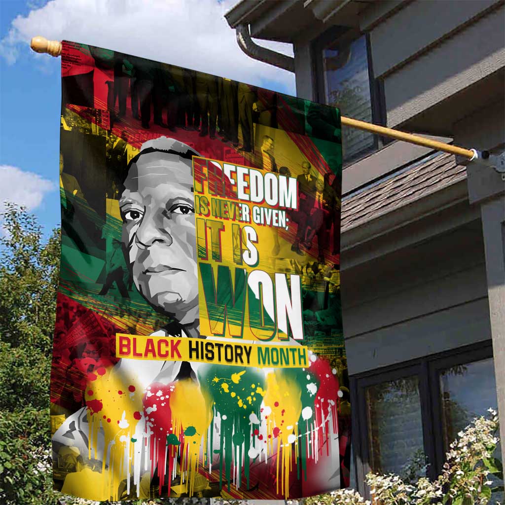 Freedom Is Never Given It Is Won Garden Flag Asa Philip Randolph