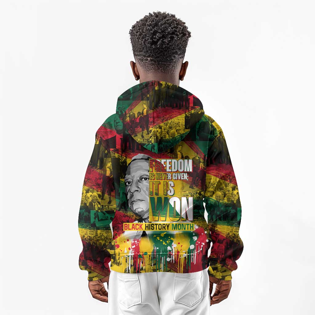 Freedom Is Never Given It Is Won Kid Hoodie Asa Philip Randolph