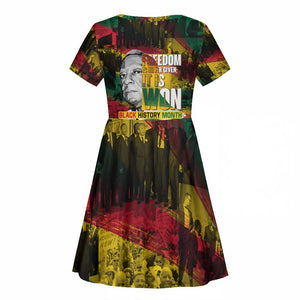 Freedom Is Never Given It Is Won Kid Short Sleeve Dress Asa Philip Randolph
