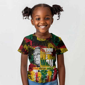 Freedom Is Never Given It Is Won Kid T shirt Asa Philip Randolph