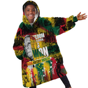 Freedom Is Never Given It Is Won KId Wearable Blanket Hoodie Asa Philip Randolph