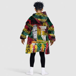 Freedom Is Never Given It Is Won KId Wearable Blanket Hoodie Asa Philip Randolph